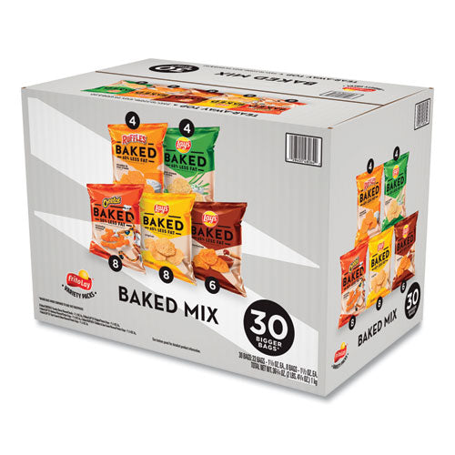 Baked Variety Pack, BBQ/Crunchy/Cheddar and Sour Cream/Classic/Sour Cream and Onion, 30/Box-(LAY49935)