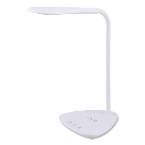 Flexible Wireless Charging LED Desk Lamp, 12.88" High, White-(BOSVLED1816BOS)