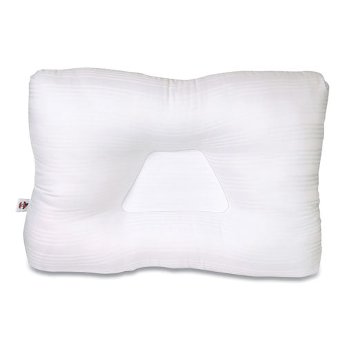 Mid-Core Cervical Pillow. Standard, 22 x 4 x 15, Firm, White-(COE221)