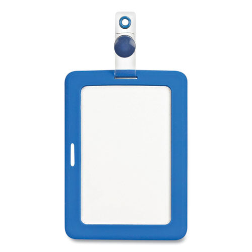 MyID Badge Holder, Vertical/Horizontal, 3 5/8 x 2 1/4, Blue, 1/ea-(COS075014)