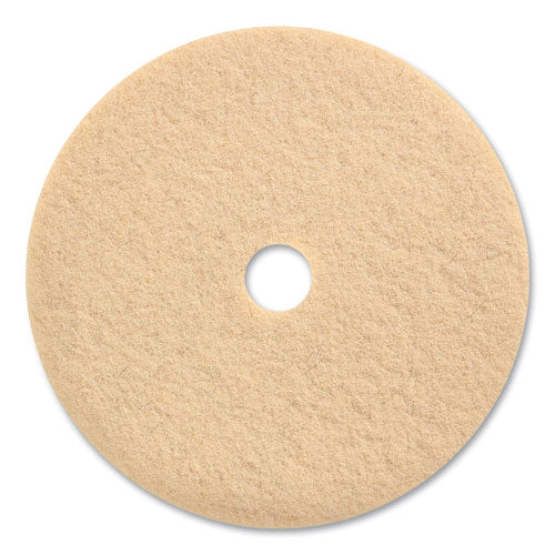 Burnishing Floor Pads, 27" Diameter, Tan, 5/Carton-(CWZ203246)