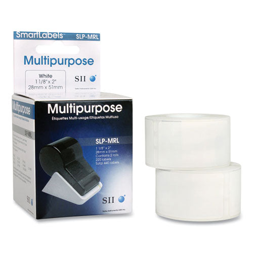 SLP-MRL Self-Adhesive Multipurpose Labels, 1.12" x 2", White, 220 Labels/Roll, 2 Rolls/Box-(SKPSLPMRL)