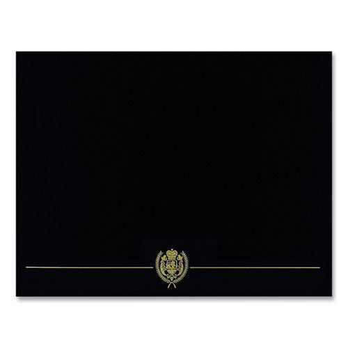 Classic Crest Certificate Covers, 9.38 x 12, Black, 5/Pack-(GRP903117S)