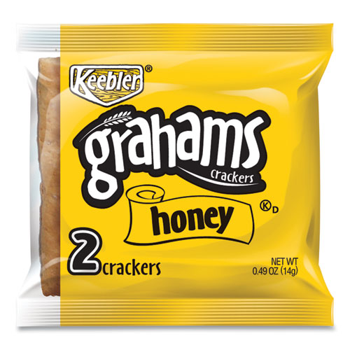 Honey Grahams Crackers, 0.49 oz Bag, 200/Carton-(KEB802690)