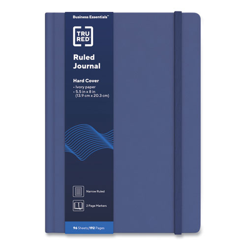 Hardcover Business Journal, 1-Subject, Narrow Rule, Blue Cover, (96) 8 x 5.5 Sheets-(TUD24383528)