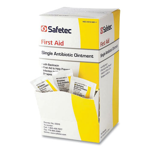 First Aid Single Antibiotic Ointment, 0.03 oz Packet, 144/Box-(UMISSAB140310)