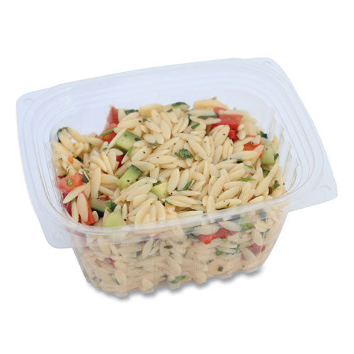 PLA Rectangular Deli Containers, 16 oz, 4.8 x 5.9 x 2.8, Clear, Plastic, 900/Carton-(WORRDCS16)