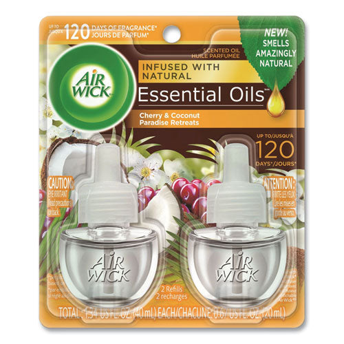 Life Scents Scented Oil Refills, Paradise Retreat, 0.67 oz, 2/Pack, 6 Packs/Carton-(RAC91110)