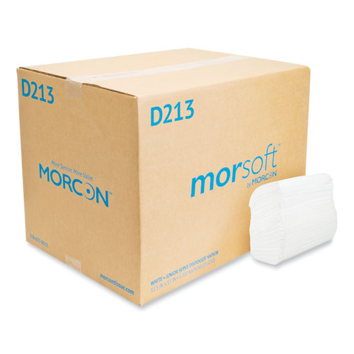 Morsoft Dispenser Napkins, 1-Ply, 11.5 x 13, White, 250/Pack, 24 Packs/Carton-(MORD213)