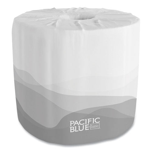 Pacific Blue Basic Embossed Bathroom Tissue, Septic Safe, 1-Ply, White, 550/Roll, 80 Rolls/Carton-(GPC1988101)