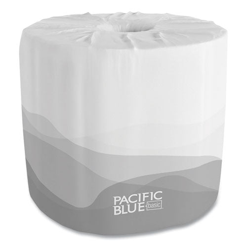 Pacific Blue Basic Bathroom Tissue, Septic Safe, 2-Ply, White, 550 Sheets/Roll, 80 Rolls/Carton-(GPC1988001)