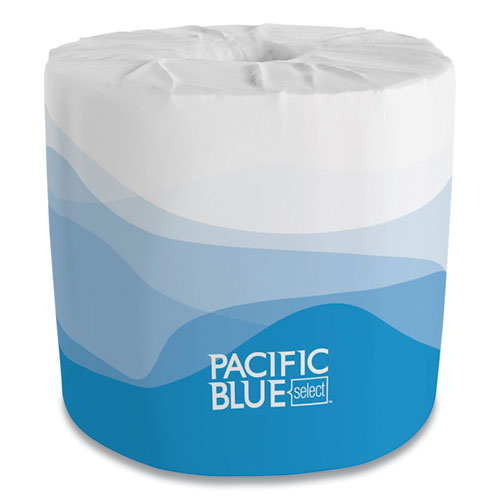 Pacific Blue Select Bathroom Tissue, Septic Safe, 2-Ply, White, 550 Sheets/Roll, 80 Rolls/Carton-(GPC1828001)