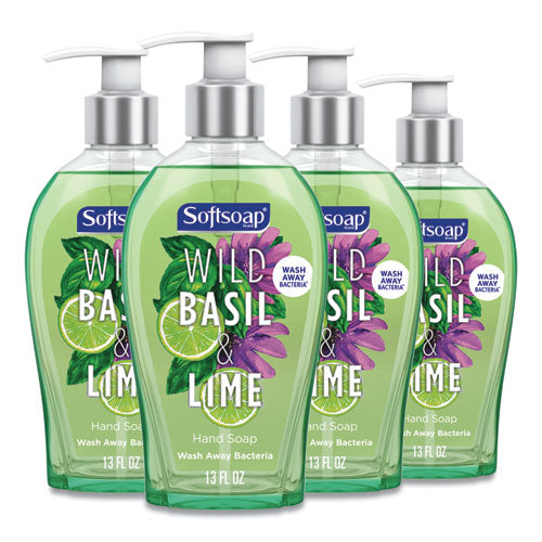 Premium Liquid Hand Soap, Basil and Lime, 13 oz, 4/Carton-(CPC46827)