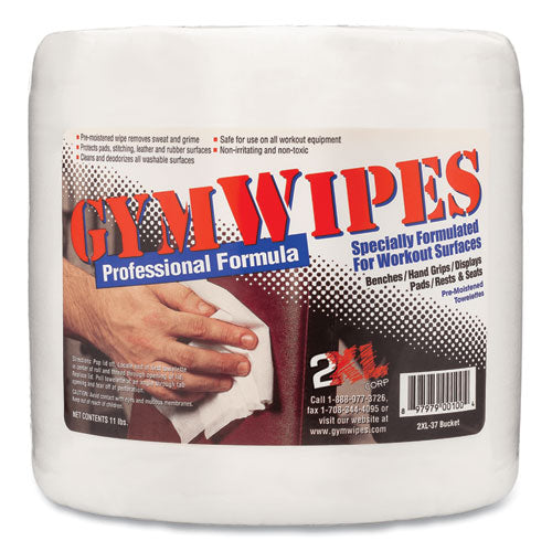 Gym Wipes Professional, 1-Ply, 6 x 8, Unscented, White, 700/Pack, 4 Packs/Carton-(TXLL38)