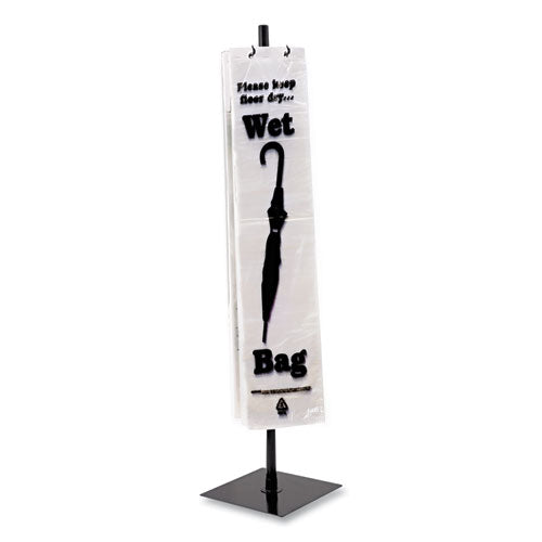Wet Umbrella Bag Stand, Powder Coated Steel, 10w x 10d x 40h, Black-(TCO57019)