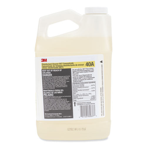 Disinfectant Cleaner RCT Concentrate, 0.5 gal Bottle, Fragrance-Free, 4/Carton-(MMM40A)