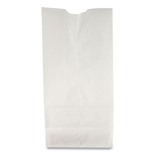 Grocery Paper Bags, 30 lb Capacity, #2, 4.31" x 2.44" x 7.88", White, 500 Bags-(BAGGW2500)