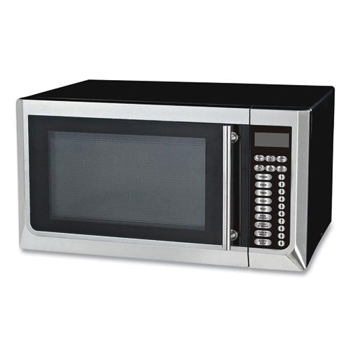 1.6 Cubic Foot Countertop Microwave, 1,000 Watts, Black/Stainless Steel-(AVAMT16K3S)