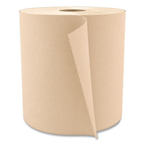 Hardwound Paper Towels, Nonperforated, 1-Ply, 8" x 800 ft, Natural, 6 Rolls/Carton-(BWK6256)