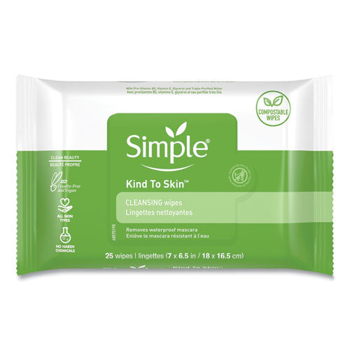 Eye And Skin Care, Facial Wipes, 1-Ply, 7 x 7.5, White, 25/Pack-(UNI70005PK)