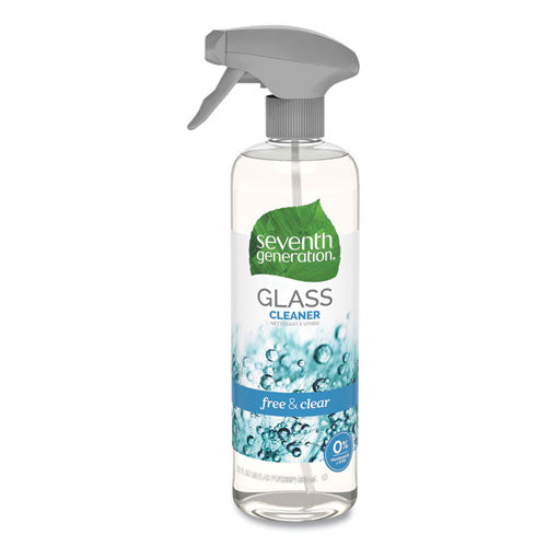 Natural Glass and Surface Cleaner, Free and Clear/Unscented, 23 oz Trigger Spray Bottle, 8/Carton-(SEV44711CT)