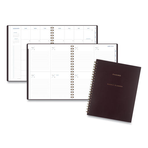 Signature Lite Weekly/Monthly Planner, 11 x 8.5, Maroon Cover, 12-Month (Jan to Dec): 2023-(AAGYP905L50)