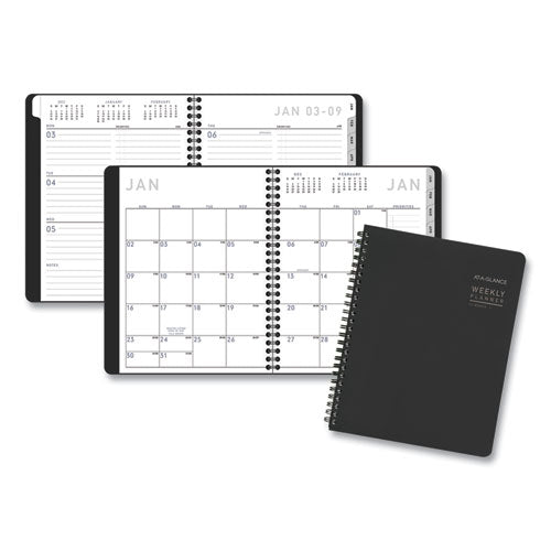 Contemporary Lite Weekly/Monthly Planner, 8.75 x 7, Black Cover, 12-Month (Jan to Dec): 2023-(AAG7054XL05)