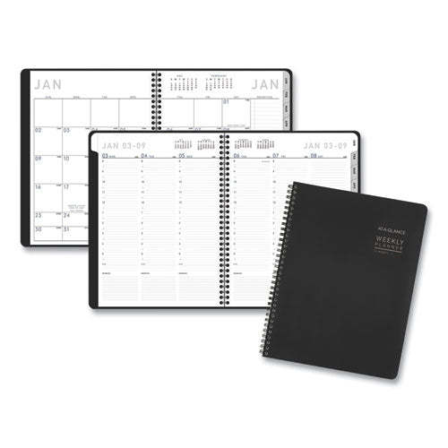 Contemporary Lite Weekly/Monthly Planner, 11 x 8.25, Black Cover, 12-Month (Jan to Dec): 2023-(AAG7095XL05)