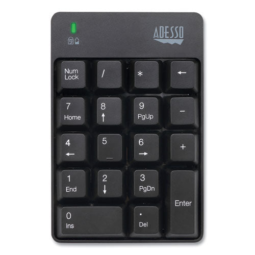 WKB6010UB Wireless 18-Key Numeric USB Keypad, Black-(ADEWKB6010UB)