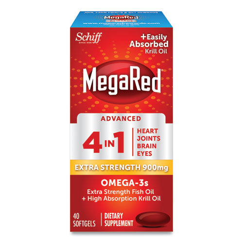 Advanced 4-in-1 Omega-3 Softgel, 900 mg, 40 Count-(MEG96399)