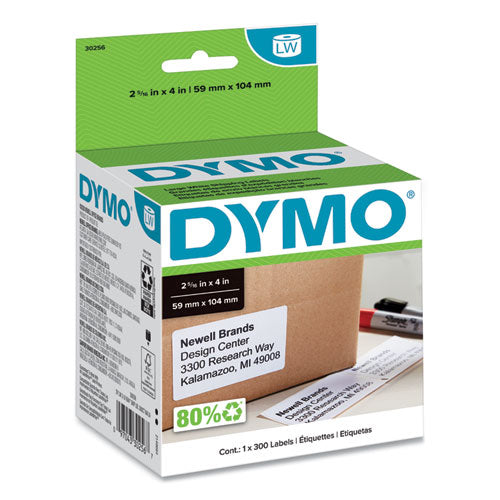 LabelWriter Shipping Labels, 2.31" x 4", White, 300 Labels/Roll-(DYM30256)
