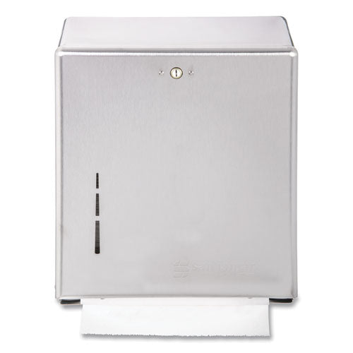 C-Fold/Multifold Towel Dispenser, 11.38 x 4 x 14.75, Stainless Steel-(SJMT1900SS)