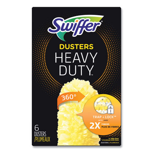 Heavy Duty Dusters Refill, Dust Lock Fiber, Yellow, 6/Box-(PGC21620BX)
