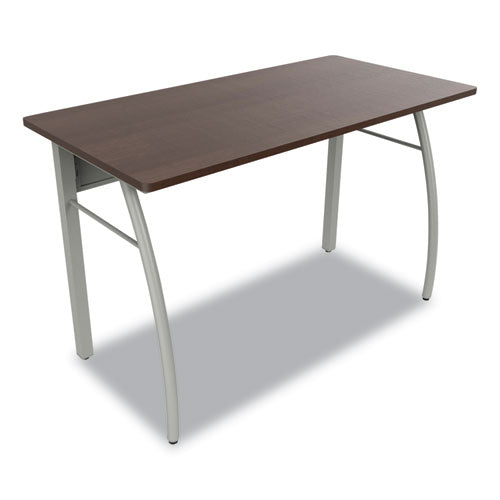 Trento Line Rectangular Desk, 47.25" x 23.63" x 29.5", Mocha/Gray-(LITTR733MOC)