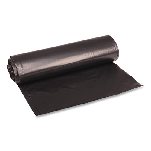 Recycled Low-Density Polyethylene Can Liners, 33 gal, 1.2 mil, 33" x 39", Black, 10 Bags/Roll, 10 Rolls/Carton-(BWK516)