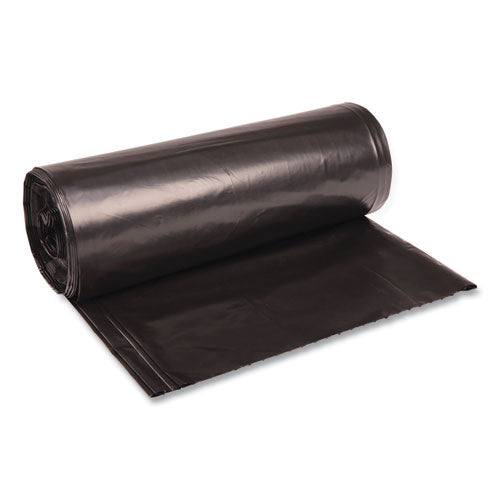 Recycled Low-Density Polyethylene Can Liners, 60 gal, 2 mil, 38" x 58", Black, 10 Bags/Roll, 10 Rolls/Carton-(BWK526)