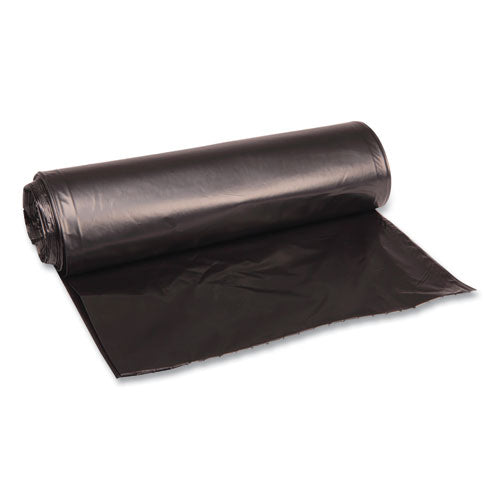 Recycled Low-Density Polyethylene Can Liners, 33 gal, 1.6 mil, 33" x 39", Black, 10 Bags/Roll, 10 Rolls/Carton-(BWK520)