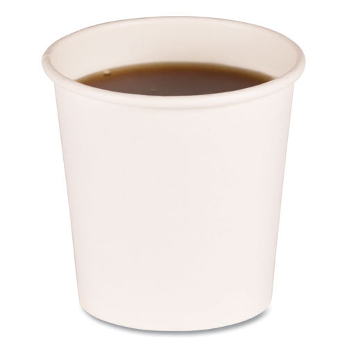 Paper Hot Cups, 4 oz, White, 20 Cups/Sleeve, 50 Sleeves/Carton-(BWKWHT4HCUP)