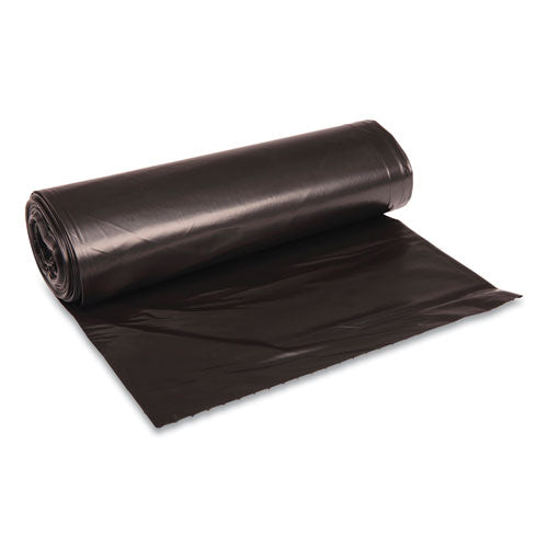 Recycled Low-Density Polyethylene Can Liners, 45 gal, 1.6 mil, 40" x 46", Black, 10 Bags/Roll, 10 Rolls/Carton-(BWK521)