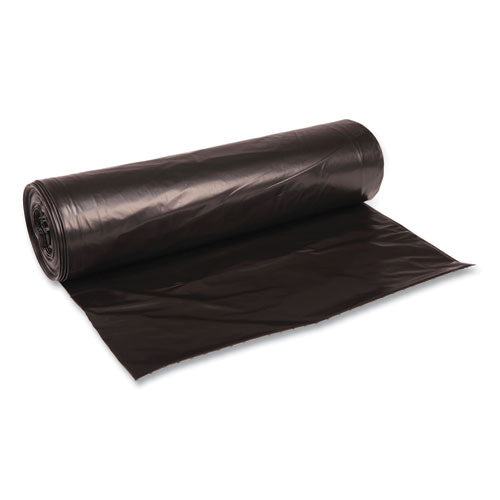 Recycled Low-Density Polyethylene Can Liners, 56 gal, 1.6 mil, 43" x 47", Black, 10 Bags/Roll, 10 Rolls/Carton-(BWK522)
