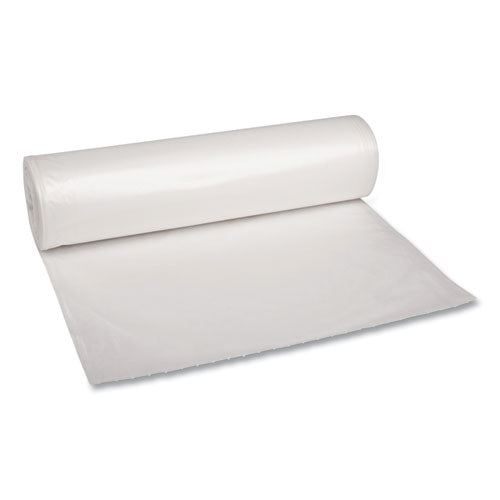 Recycled Low-Density Polyethylene Can Liners, 60 gal, 1.1 mil, 38" x 58", Clear, 10 Bags/Roll, 10 Rolls/Carton-(BWK533)