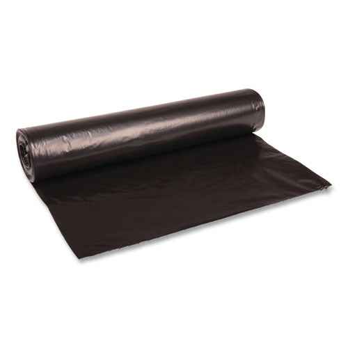 Recycled Low-Density Polyethylene Can Liners, 45 gal, 1.2 mil, 40" x 46", Black, 10 Bags/Roll, 10 Rolls/Carton-(BWK517)