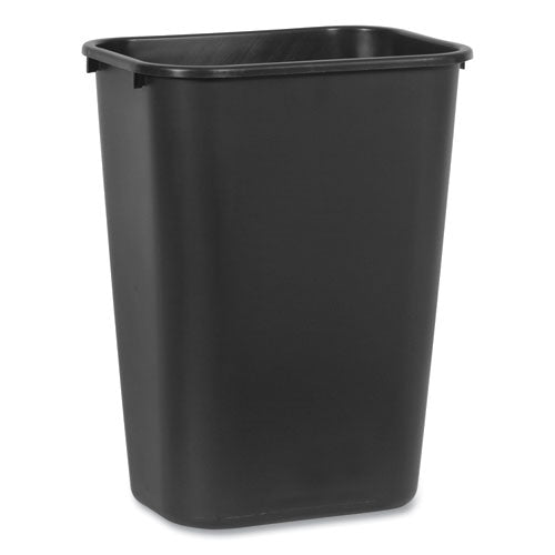 Deskside Plastic Wastebasket, 10.25 gal, Plastic, Black-(RCP295700BK)