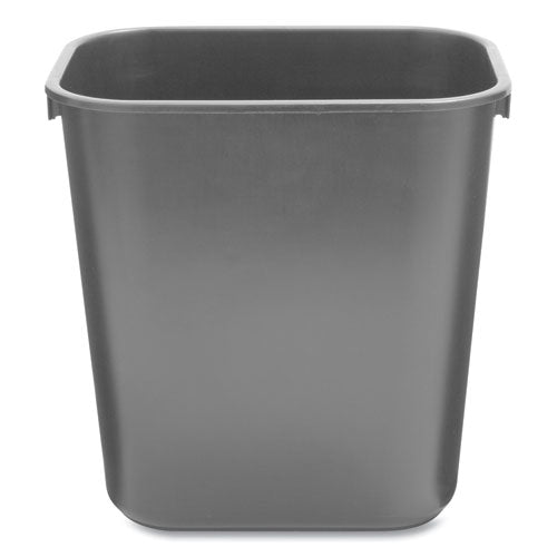 Deskside Plastic Wastebasket, 3.5 gal, Plastic, Black-(RCP295500BK)