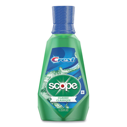 + Scope Mouth Rinse, Classic Mint, 1 L Bottle, 6/Carton-(PGC95662)