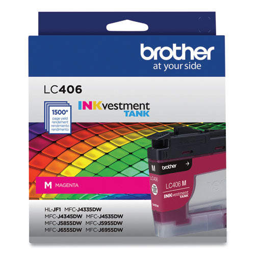 LC406MS INKvestment Ink, 1,500 Page-Yield, Magenta-(BRTLC406MS)