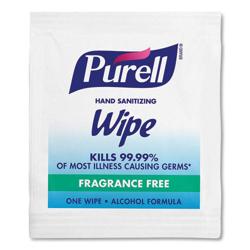 Premoistened Sanitizing Hand Wipes, Individually Wrapped, 5 x 7, Unscented, White, 1,000/Carton-(GOJ90211M)