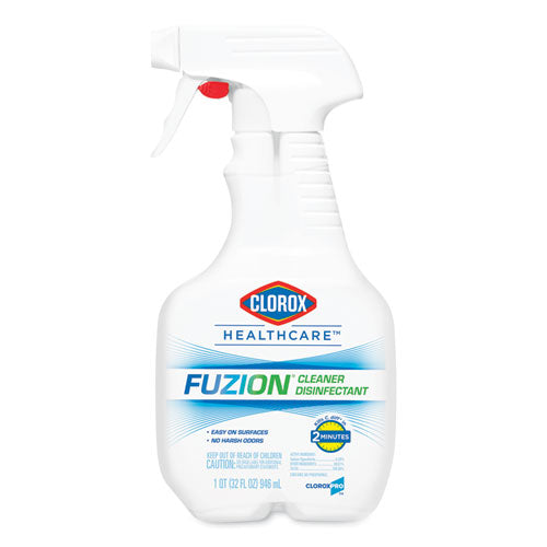 Fuzion Cleaner Disinfectant, Unscented, 32 oz Spray Bottle, 9/Carton-(CLO31478)