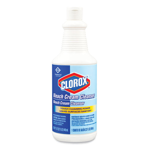 Bleach Cream Cleanser, Fresh Scent, 32 oz Bottle, 8/Carton-(CLO30613)