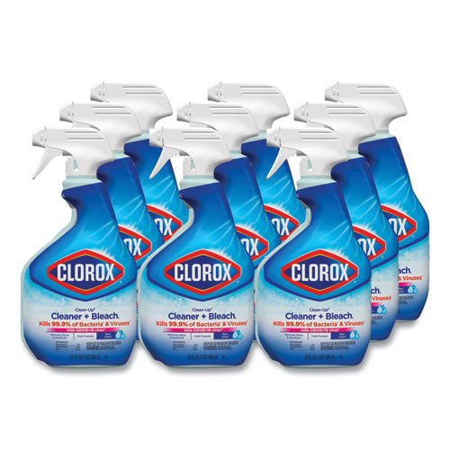 Clean-Up Cleaner + Bleach, 32 oz Spray Bottle, Fresh Scent, 9/Carton-(CLO30197)